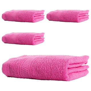 non-no 儂儂 純棉加長吸水運動毛巾 台灣製 106 x 33cm, 粉色, 4條