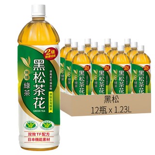 黑松茶花 無糖綠茶 減少體脂肪形成 調節血脂, 1.23L, 12瓶