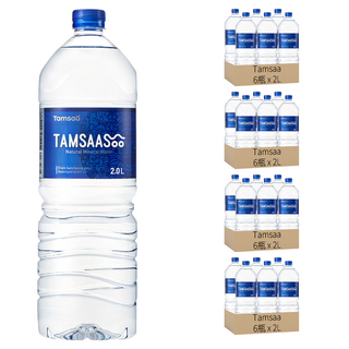 Tamsaa 天然水 2L, 天然純淨原味, 24瓶