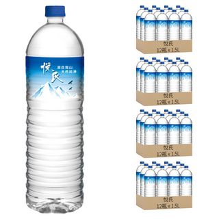 悅氏 礦泉水 雪山山脈天然純淨水, 1.5L, 48瓶