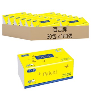 百吉牌 加長抽取衛生紙 2層, 180張, 30包