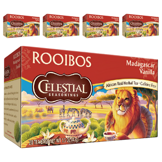 CELESTIAL SEASONINGS 詩尚草本 香草馬達加斯加南非國寶茶 無咖啡因, 2.1g, 20包, 5盒