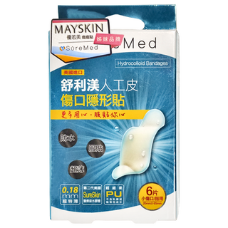 SureMed 舒利渼 人工皮隱形貼 6片, 1盒