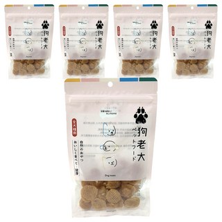 狗老大 寵物零食, 5包, 起司雞肉圓圈, 100g