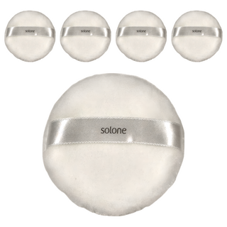 Solone 台灣公司貨 特級日本立絨蜜粉撲 75mm, 5個, 單一顏色