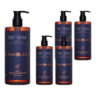 SAHOLEA 森歐黎漾 質進化咖啡因涼感控油健髮洗髮精, 480ml, 5瓶