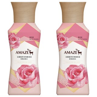 Amaze 法國植萃衣物香氛豆 玫瑰淡香水, 450ml, 2瓶