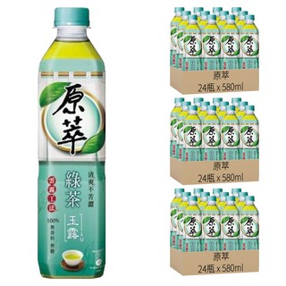 原萃 綠茶玉露, 獨特雲霧工法 無糖 無香料 日本茶葉, 580ml, 72瓶