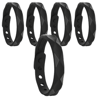 蕉蕉購物 防靜電負離子運動矽膠手環 矽膠材質親膚舒適 多孔位設計自由調節, 5個