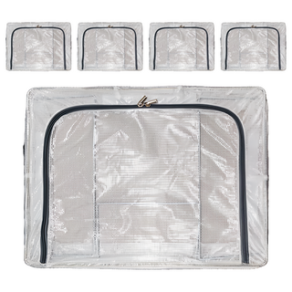 超大透明防水床底收納箱 30L, 透明, 5個