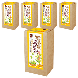 豐滿生技 紅薑黃烏龍茶 台灣製造, 3.5g, 10包, 5盒