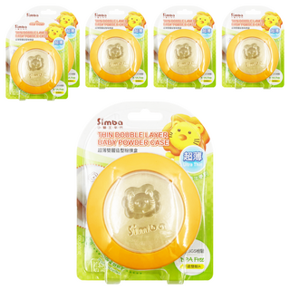 Simba 小獅王辛巴 超薄雙層造型粉撲盒, 6個