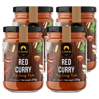 deSIAM 泰式紅咖哩膏, 200g, 4罐