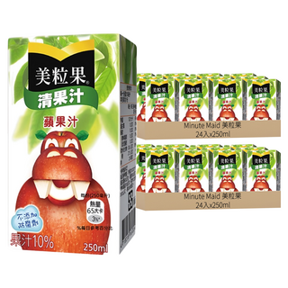 Minute Maid 美粒果 清果汁蘋果汁 250ml 鋁箔包 24入, 48入