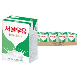 Seoul Milk 首爾牛奶 滅菌牛奶, 24入, 200ml