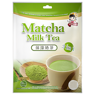 SIGNWIN 三得冠 抹綠奶茶粉 3合1, 嚴選原料 濃厚抹茶香氣 簡單方便 沖泡即飲 台灣製造 安心美味, 20g, 18包, 1袋