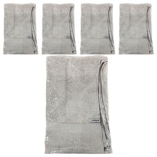 canningvale 坎寧威爾 皇家璀璨毛巾 600g 精梳棉, 大雪山 銀色, 5條