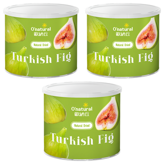 O'natural 歐納丘 天然乾燥土耳其無花果, 皮薄Q彈 富含膳食纖維, 200g, 3罐