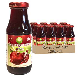 Royal Chef 天廚 100%天然石榴汁, 1L, 12瓶