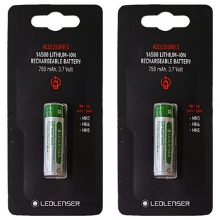 LEDLENSER 萊德雷神 14500充電鋰電池 凸頭 MH3/MH4/MH5專用 750mAh 3.7V, 1個, 2個