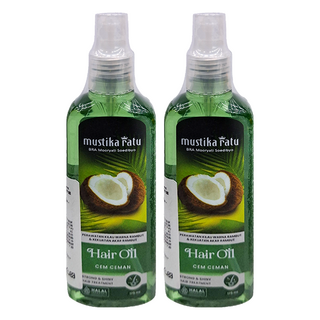 mustika ratu 椰子護髮油-深層滋養、修護受損髮質 使秀髮恢復活力光澤, 175ml, 2瓶
