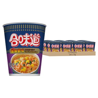 NISSIN 日清 CUP NOODLE 合味道 酸辣蝦海鮮味杯麵, 24入