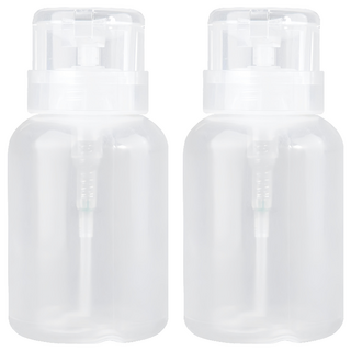 美甲卸甲水按壓式分裝空瓶 220ml, 透明度, 2個