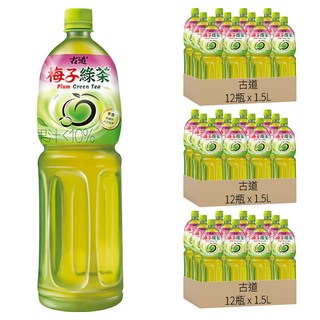 古道 梅子綠茶, 1500ml x 12瓶, 1.5L, 36瓶