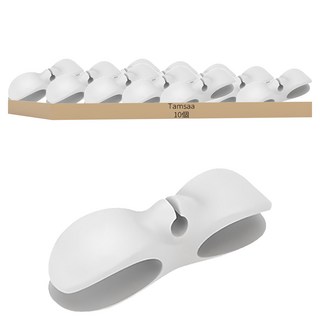 Tamsaa 黏貼式集線器 Set 白色 3M 膠帶, 10個