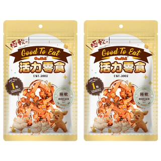 GooToe 活力零食 極軟打結骨 2.5吋, 雞肉, 130g, 2個