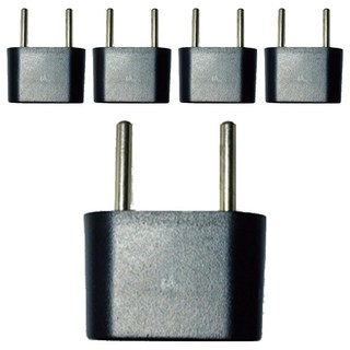 BC 博銓科技 旅行用轉接頭 4.0圓徑(O), 單色, 5入, 黑色