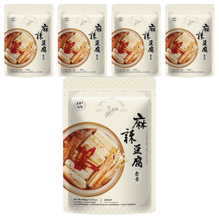 大甲佳旭 麻辣豆腐, 全素, 非基改豆腐, 450g, 5包
