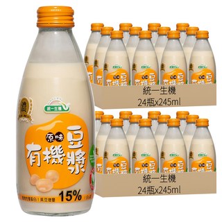 統一生機 原味豆漿, 245ml, 48瓶