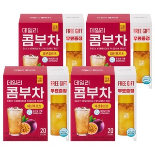 Danongwon 乳酸菌康普茶 + 瓶子 百香果, 20包, 5g, 4盒
