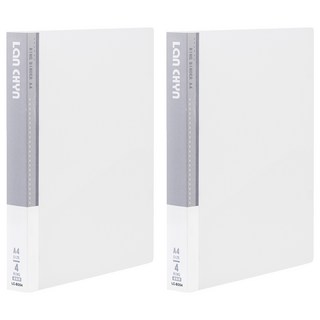 Lan CHYn 連勤牌文具 PP 果凍色系四孔1吋圓型夾 LC-8004 W, 透白色, 2本