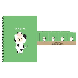 Artmore 小熊筆記本 60頁, 隨機出貨, 16入