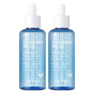 TONYMOLY Wonder 玻尿酸保濕安瓶，含8重玻尿酸，深層補水，植物性舒緩配方，不黏膩, 100ml, 2瓶