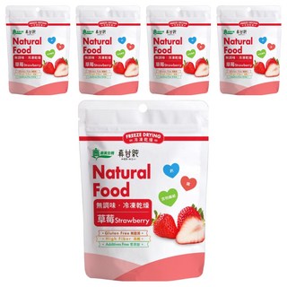 義美生機 冷凍乾燥草莓 13g 無加糖無調味 無麩質 無添加劑, 5包