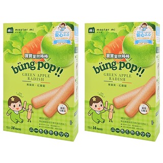 master mi 米大師 寶寶果然棒棒 5個月以上適用, 青蘋果 + 紅蘿蔔, 35g, 2盒