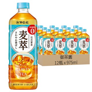 御茶園 麥萃無糖麥茶, 975ml, 12瓶