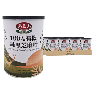 馬玉山 有機純黑芝麻粉, 400g, 12罐