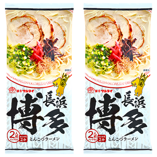 丸太 博多豚骨拉麵 185g - 濃郁豚骨湯頭 Q彈麵條 輕鬆享受道地日式風味, 2包