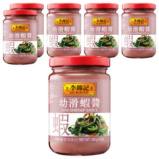 李錦記 幼滑蝦醬 不添加防腐劑、味精、人造色素 天然生曬發酵, 340g, 6罐