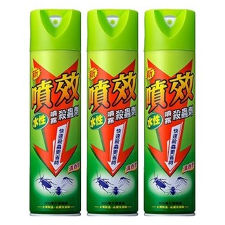 噴效 水性噴霧殺蟲劑 清香型, 600ml, 3瓶