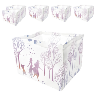 收納王妃 迪士尼收納系列 冰雪收納桶 方, 彩色樹林, 6個