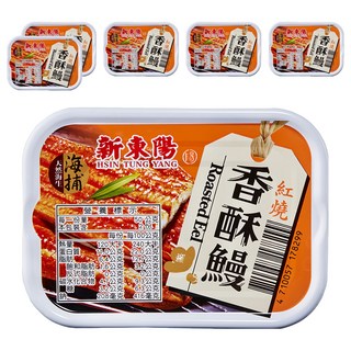 新東陽 海捕紅燒香酥鰻, 嚴選新鮮海鰻, 肉質綿密Q彈, 口感絕佳, 100g, 6罐