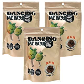 梅子夢工廠 梅子跳舞系列 陳年梅, 100g, 3包