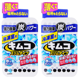 小林製藥 冷凍庫專用活性碳除臭劑, 日本雙重活性炭成分, 長效除臭180天, 消臭+防潮+保鮮, 三效合一, 26g, 2個