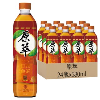 原萃 日式焙香煎茶 24瓶, 無糖 無香料 獨家雲霧工法, 100%日本靜岡茶葉, 580ml