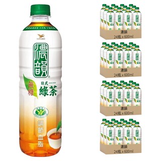 濃韻日式綠茶 無糖，國家雙重認證，調節血脂，連續飲用10週有感！, 600ml, 96瓶